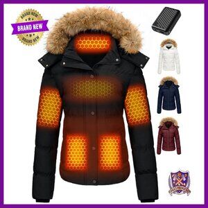 Heated Winter Jacket with Graphene Technology, Water-Repellent, 12V Battery